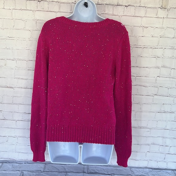 Aeropostal cable knit sequins pullover sweater - Picture 7 of 11